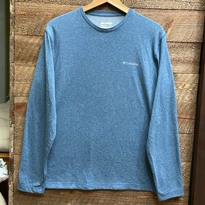 Columbia Men’s Omni-Wick Long Sleeve Crew Shirt Blue Size Large